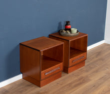 Load image into Gallery viewer, Pair Of Retro Teak 1960s G Plan Fresco Bedside Cabinets By Victor Wilkins