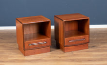 Load image into Gallery viewer, Pair Of Retro Teak 1960s G Plan Fresco Bedside Cabinets By Victor Wilkins