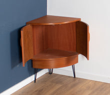 Load image into Gallery viewer, Retro Teak 1960s G Plan Fresco Corner Unit Bar Drinks Cabinet On Hairpin Legs