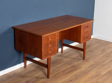 Load image into Gallery viewer, Retro Danish 1960s Mid Century Two Sided Desk With Bookcase