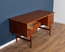 Load image into Gallery viewer, Retro Danish 1960s Mid Century Two Sided Desk With Bookcase