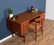 Load image into Gallery viewer, Retro Danish 1960s Mid Century Two Sided Desk With Bookcase