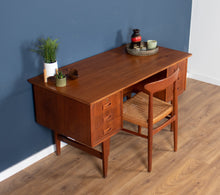 Load image into Gallery viewer, Retro Danish 1960s Mid Century Two Sided Desk With Bookcase