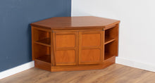 Load image into Gallery viewer, Retro Teak 1960s Nathan Squares Corner TV Cabinet Side Table Lamp Table