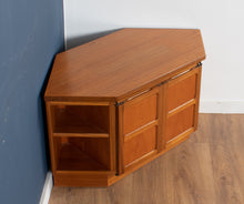 Load image into Gallery viewer, Retro Teak 1960s Nathan Squares Corner TV Cabinet Side Table Lamp Table