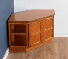 Load image into Gallery viewer, Retro Teak 1960s Nathan Squares Corner TV Cabinet Side Table Lamp Table