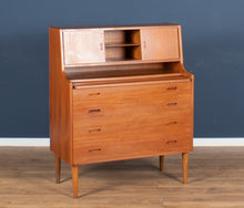 Load image into Gallery viewer, Retro Danish 1960s Teak Desk Bureau Mid Century Writing Desk Dresser Dressing Table