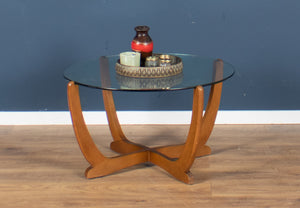 Retro Teak 1960s G Plan Teak & Glass Coffee Table Astro Table