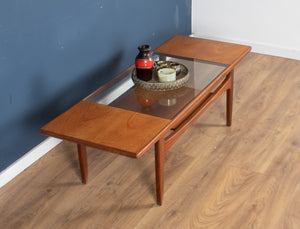 Retro Teak 1960s G Plan Fresco Teak & Glass Coffee Table