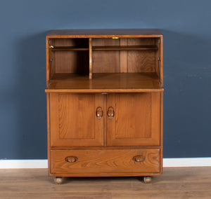 Blonde Ercol Model 469 Light Elm Windsor Bureau Desk