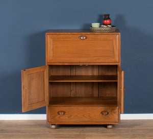 Blonde Ercol Model 469 Light Elm Windsor Bureau Desk