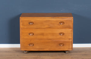 Vintage Restored Ercol Windsor Model 483 Chest Of Drawers Blonde Elm