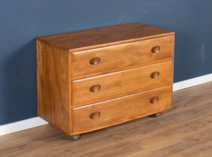 Vintage Restored Ercol Windsor Model 483 Chest Of Drawers Blonde Elm