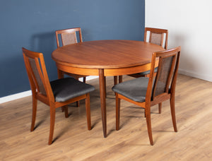 Retro Teak GPlan 1960s Fresco Dining Table & 4 Four Chairs By Victor Wilkins