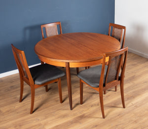 Retro Teak GPlan 1960s Fresco Dining Table & 4 Four Chairs By Victor Wilkins