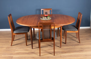 Retro Teak GPlan 1960s Fresco Dining Table & 4 Four Chairs By Victor Wilkins