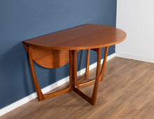 Load image into Gallery viewer, Retro Teak 1960s Mid Century Beithcraft Crossframe Gate-Leg Dining Table