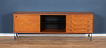 Load image into Gallery viewer, Retro Danish Teak 1960s Mid Century Sideboard TV Cabinet On Hiarpin Legs