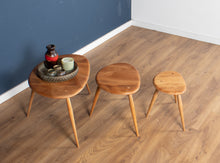 Load image into Gallery viewer, Vintage Retro Ercol Windsor Blonde Elm &#39;Pebble&#39; Nesting Tables Model 354 Coffee Table