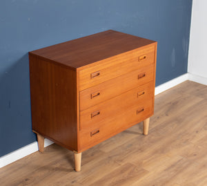 Retro Teak 1960s Danish Mid Century Chest Of Drawers