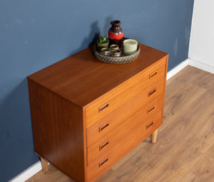 Retro Teak 1960s Danish Mid Century Chest Of Drawers