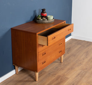 Retro Teak 1960s Danish Mid Century Chest Of Drawers