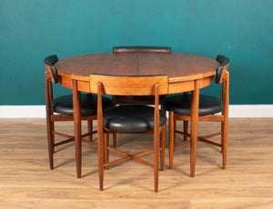 Retro Teak 1960s GPlan Fresco Dining Table & 4 Four Chairs By Victor Wilkins