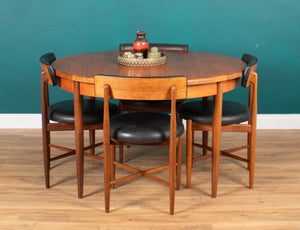 Retro Teak 1960s GPlan Fresco Dining Table & 4 Four Chairs By Victor Wilkins