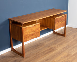 Retro Teak 1960s Mid Century Floating Top Desk By Uniflex