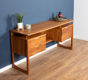 Retro Teak 1960s Mid Century Floating Top Desk By Uniflex