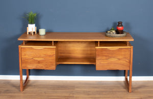 Retro Teak 1960s Mid Century Floating Top Desk By Uniflex