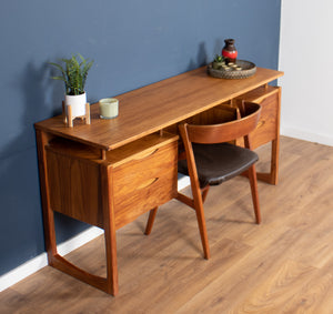 Retro Teak 1960s Mid Century Floating Top Desk By Uniflex