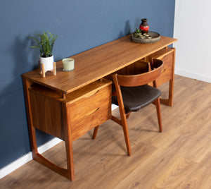 Retro Teak 1960s Mid Century Floating Top Desk By Uniflex