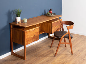 Retro Teak 1960s Mid Century Floating Top Desk By Uniflex