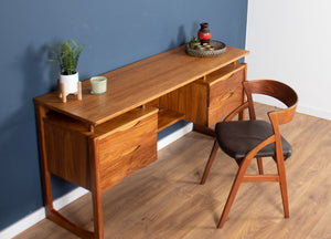 Retro Teak 1960s Mid Century Floating Top Desk By Uniflex