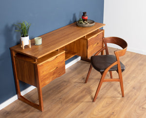 Retro Teak 1960s Mid Century Floating Top Desk By Uniflex