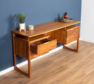 Retro Teak 1960s Mid Century Floating Top Desk By Uniflex