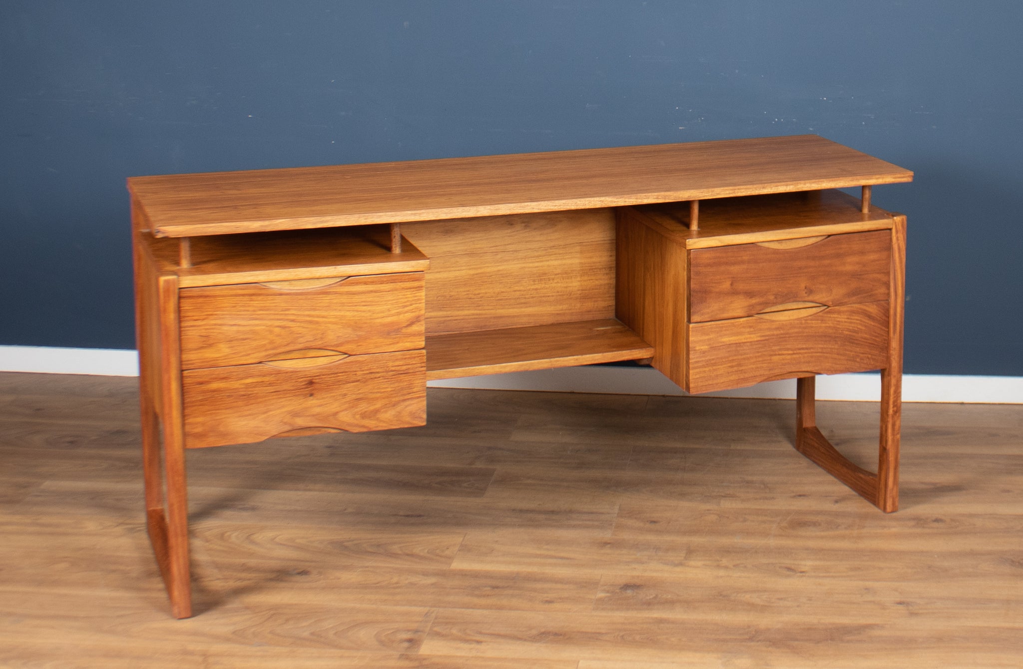 Mid century floating 2024 top desk