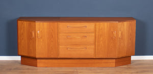 Retro Teak 1960s G Plan Fresco Plinth Curved Corners Sideboard By Victor Wilkins