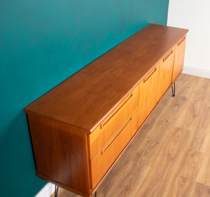 Retro Teak 1960s Long Meredew Sideboard On Hairpin Legs