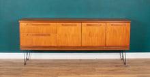 Load image into Gallery viewer, Retro Teak 1960s Long Meredew Sideboard On Hairpin Legs