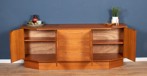 Retro Teak 1960s G Plan Fresco Plinth Curved Corners Sideboard By Victor Wilkins