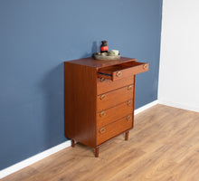 Load image into Gallery viewer, Retro Teak 1960s Meredew Tall Chest Of Drawers