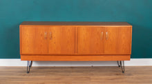 Load image into Gallery viewer, Long Restored Teak Retro 1960s G Plan Fresco Sideboard On Hairpin Legs