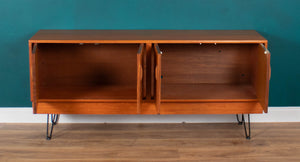 Long Restored Teak Retro 1960s G Plan Fresco Sideboard On Hairpin Legs