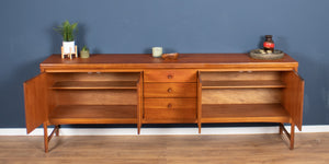 Retro Teak 1960s Nathan Squares Long Mid Century Sideboard