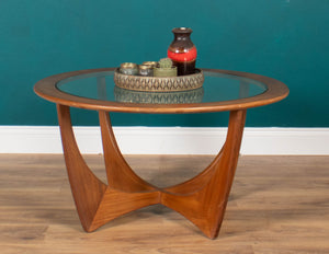 Retro Teak Round 'Astro' 'Fresco' Coffee Table By Victor Wilkins For G Plan