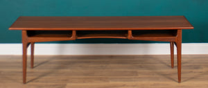 Retro Teak 1960s Danish Midcentury Long Coffee Table