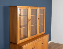 Load image into Gallery viewer, Vintage Ercol Elm Windsor Glazed Display Dresser Sideboard Model 803, 806