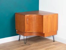 Load image into Gallery viewer, Retro Teak 1960s G Plan Fresco Corner Unit Bar Drinks Cabinet On Hairpin Legs